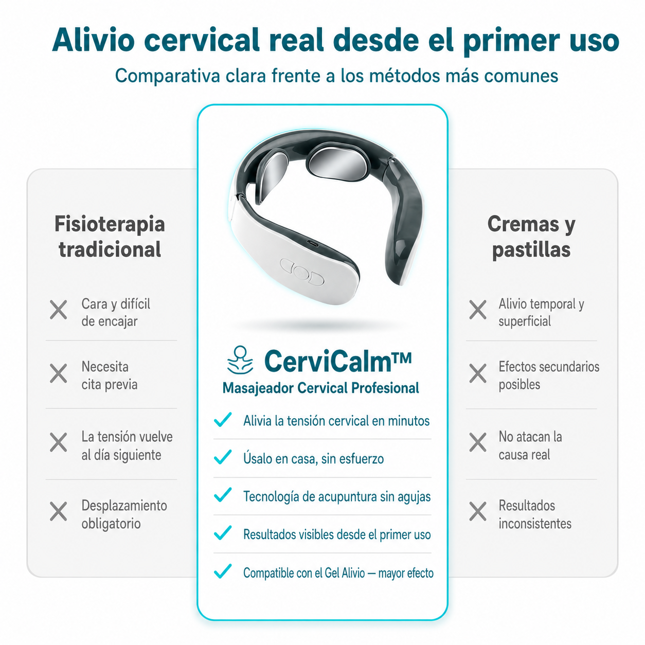 💆CerviCalm™ — Masajeador Cervical + Gel Alivio de REGALO ¡SOLO HOY! 🎁