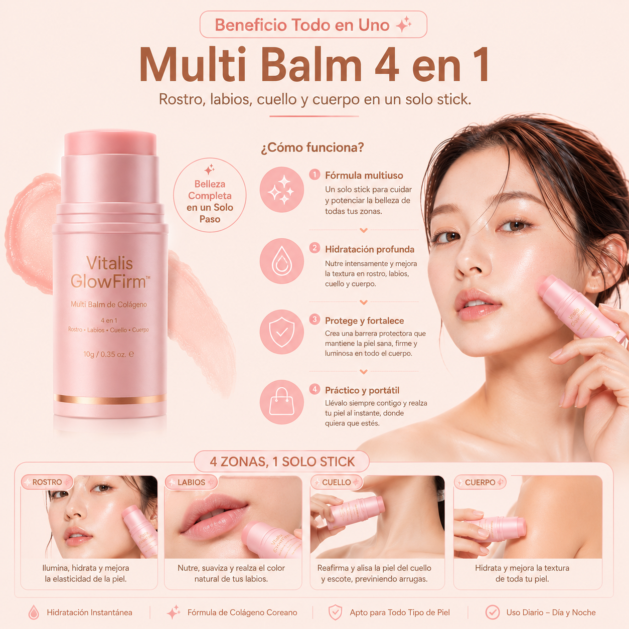 ✨Vitalis GlowFirm™ - El Multi Balm Coreano de Colágeno que Firma, Ilumina y Rejuvenece tu Rostro + ¡Paga 1 y Llévate 2! SOLO HOY🔥
