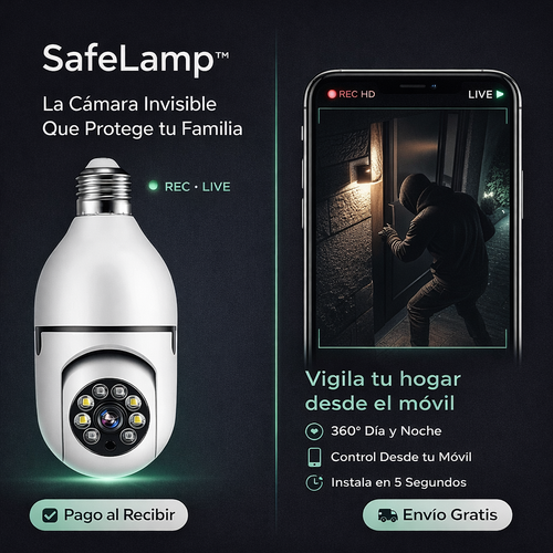 👁️ SafeLamp™ — La Cámara Invisible Que Protege tu Familia + ¡Control Total Desde Cualquier Lugar! SOLO HOY🔥