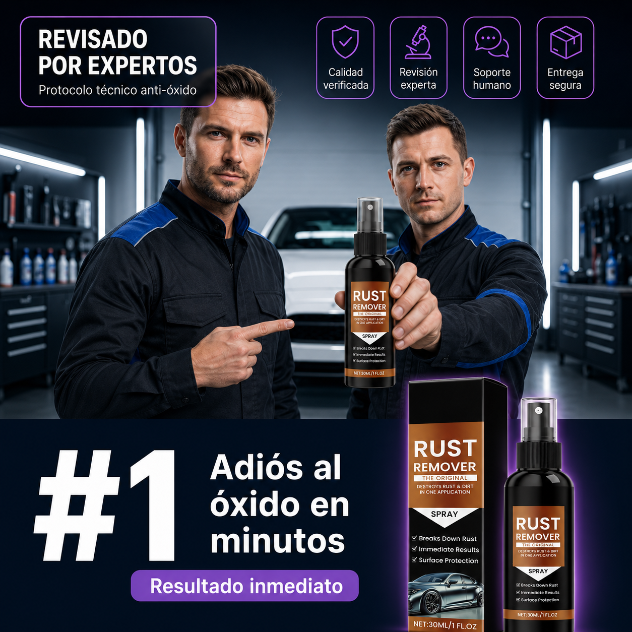 RustRemover™ - Spray Elimina el Óxido al Instante + ¡Paga 1 y Llévate 2! SOLO HOY + ENVÍO GRATIS 🔥
