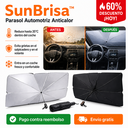 SunBrisa™ – Parasol para Coche Anticalor + ¡80 % DE DESCUENTO SOLO POR HOY!🔥