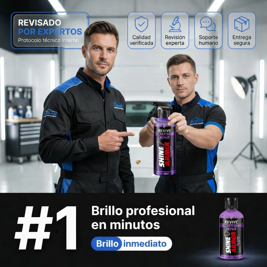 SHINEPRO™ – Spray de Recubrimiento Profesional + ¡Llévate Paño y Esponja de Regalo HOY!