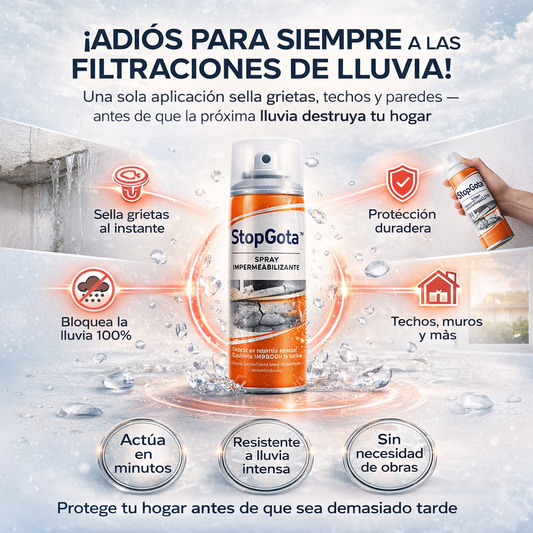 StopGota™ – Spray Impermeabilizante + ¡Paga 1 y llévate 2! SOLO HOY + REGALO EXCLUSIVO 🔥