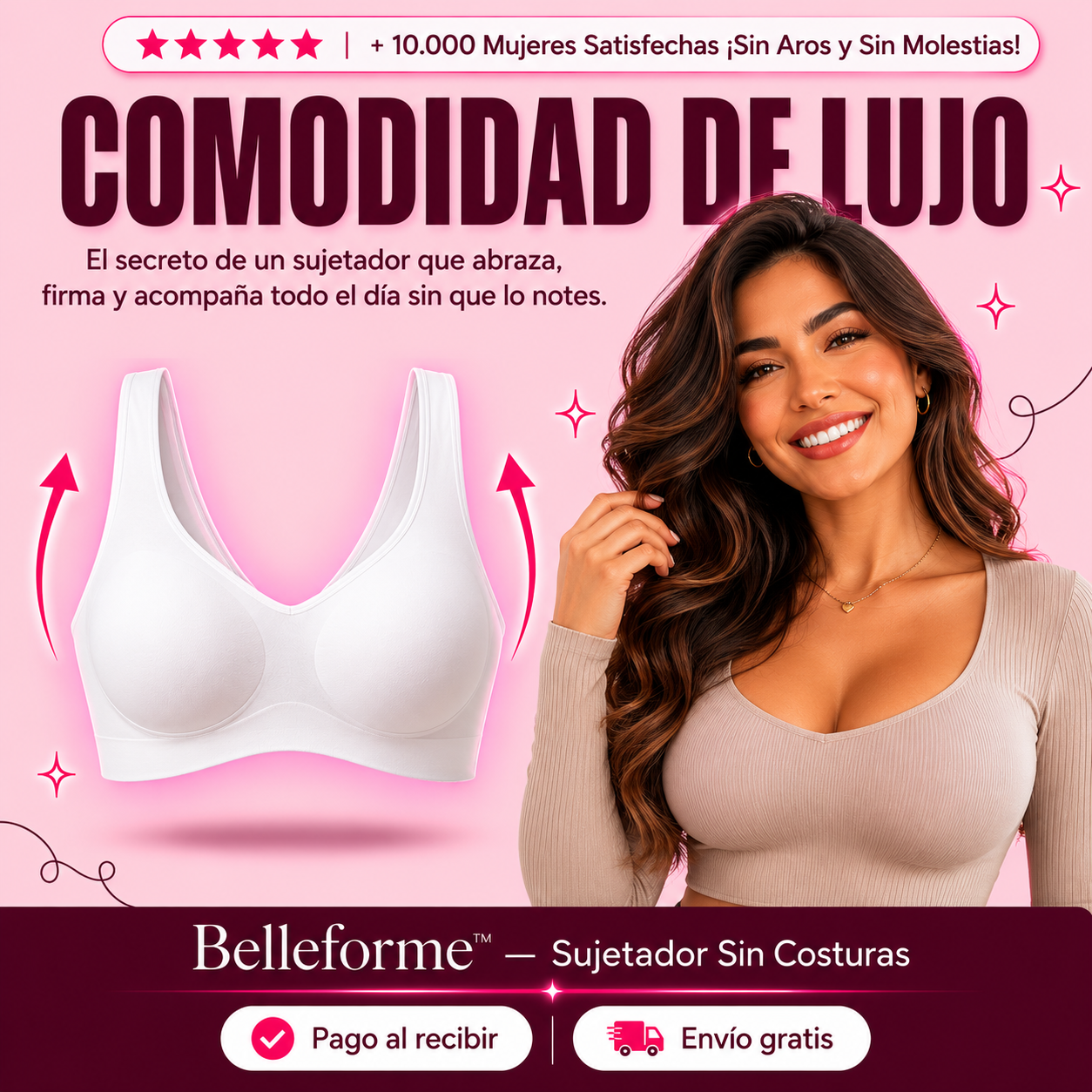Belleforme™ - Sujetador Sin Costuras + ¡Paga 1 y Llévate 2! SOLO HOY🔥