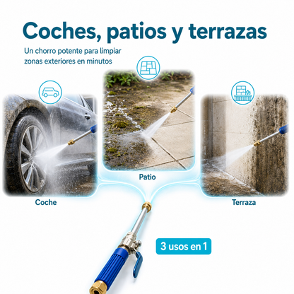 ✨ WaterJet Pro™ - Boquilla de Alta Presión + ¡60% DE DESCUENTO SOLO HOY! - Limpia Patios, Coches y Terrazas Rápido