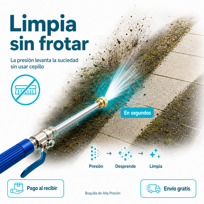 ✨ WaterJet Pro™ - Boquilla de Alta Presión + ¡60% DE DESCUENTO SOLO HOY! - Limpia Patios, Coches y Terrazas Rápido