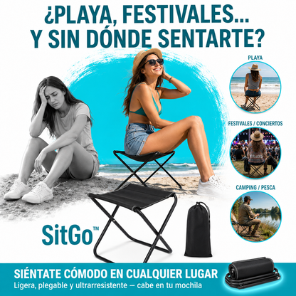 SitGo™ – Banqueta Plegable Ultrarresistente + ¡Paga 1 y Llévate 2! SOLO HOY 🔥
