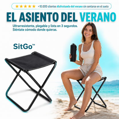 SitGo™ – Banqueta Plegable Ultrarresistente + ¡Paga 1 y Llévate 2! SOLO HOY 🔥