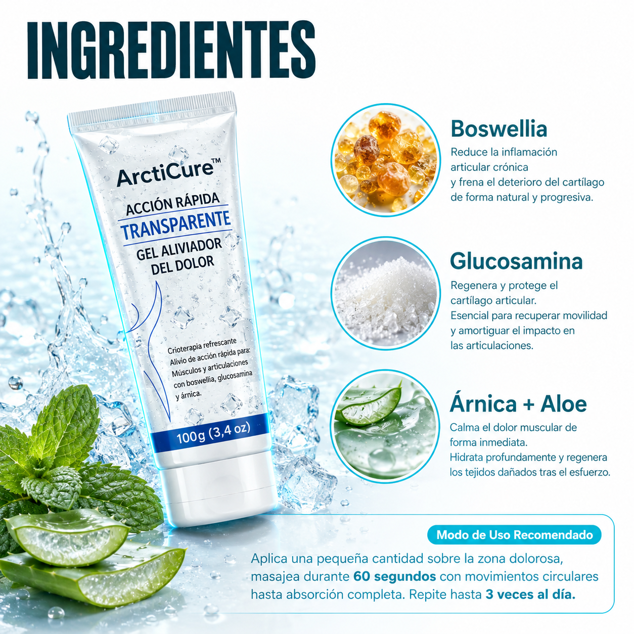 ArctiCure™ - Gel Masajeador Antiinflamatorio para los Dolores del Cuerpo + ¡OFERTA 2×1  SOLO HOY! 🔥