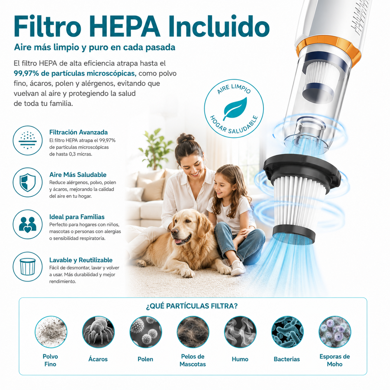 ✨CleanPro™- Aspirador Inalámbrico 120W + ¡80% DE DESCUENTO SOLO HOY - Tu Hogar Siempre Impecable